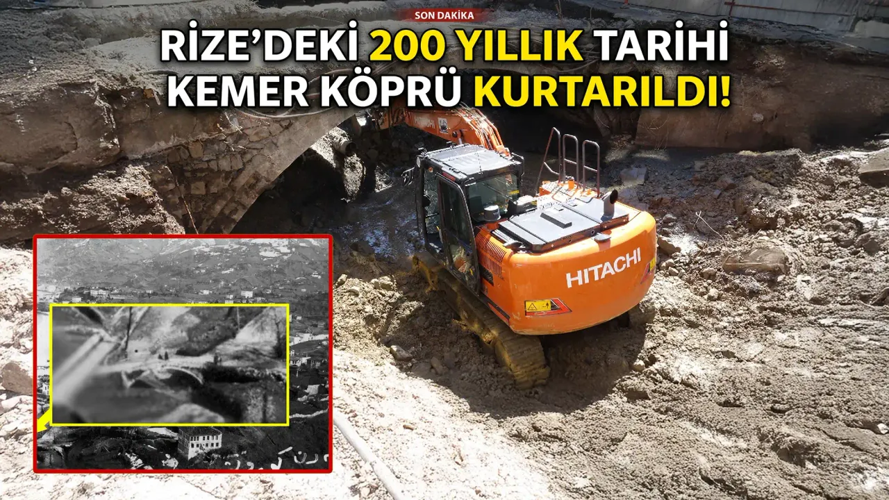 Rize'deki 200 Yıllık Tarihi Kemer Köprü Kurtarıldı!