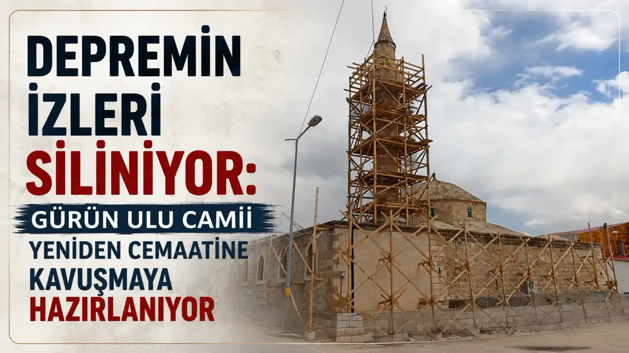 Tarihi Gürün Ulu Camiinde Restorasyon Devam Ediyor