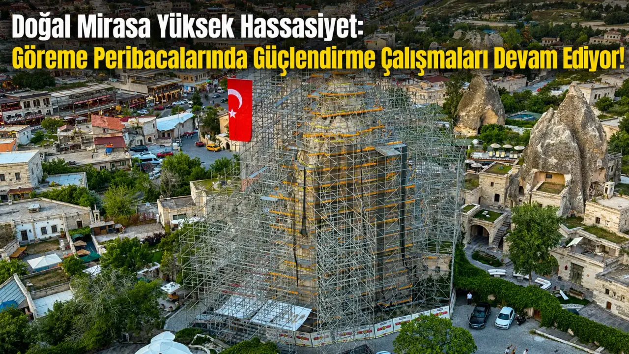 Göreme Peribacaları Restorasyonu Sürüyor