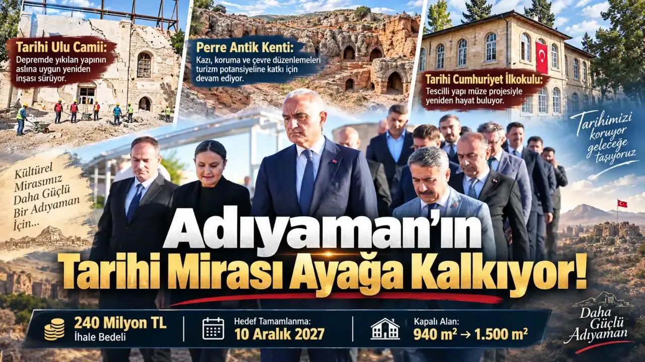 Adıyaman'ın Tarihi Mirası Ayağa Kalkıyor!