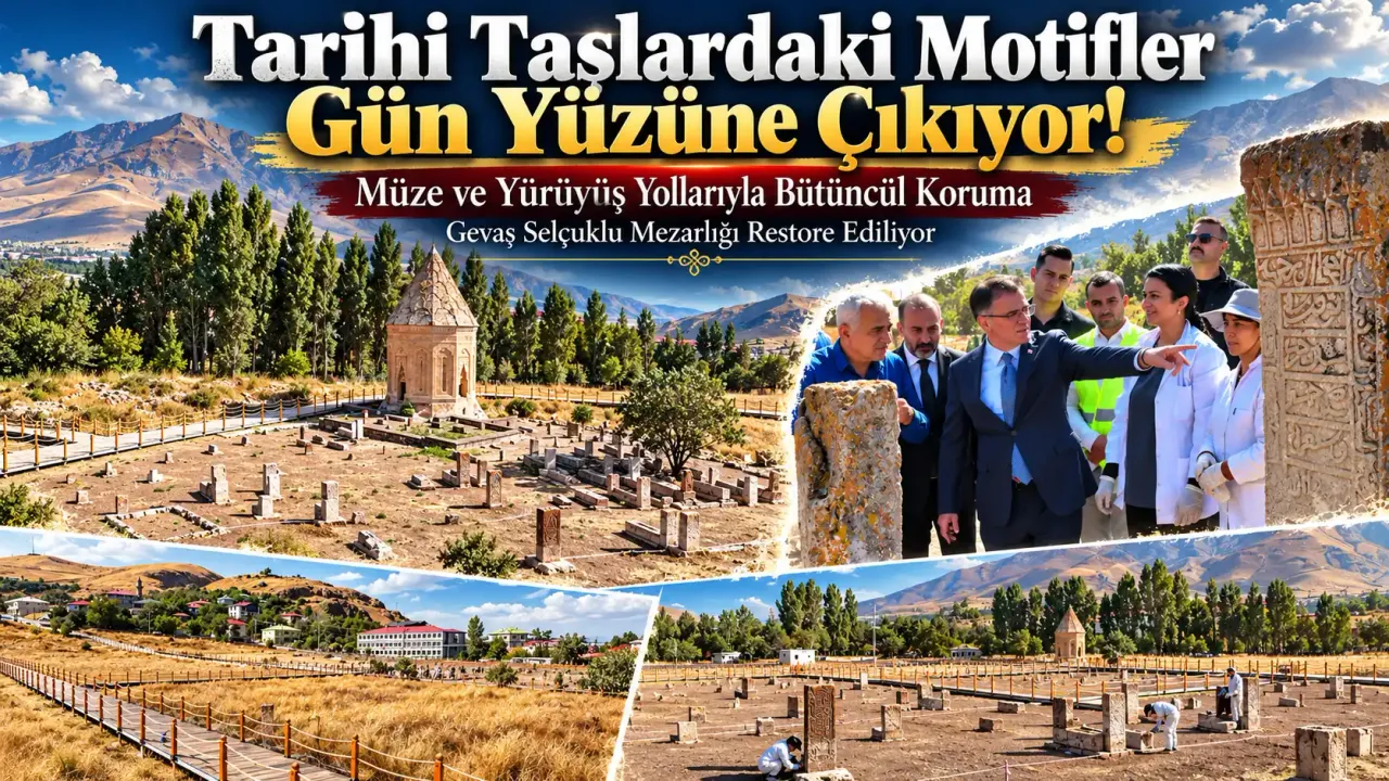 Tarihi Selçuklu Mezarlığında çalışmalar devam ediyor