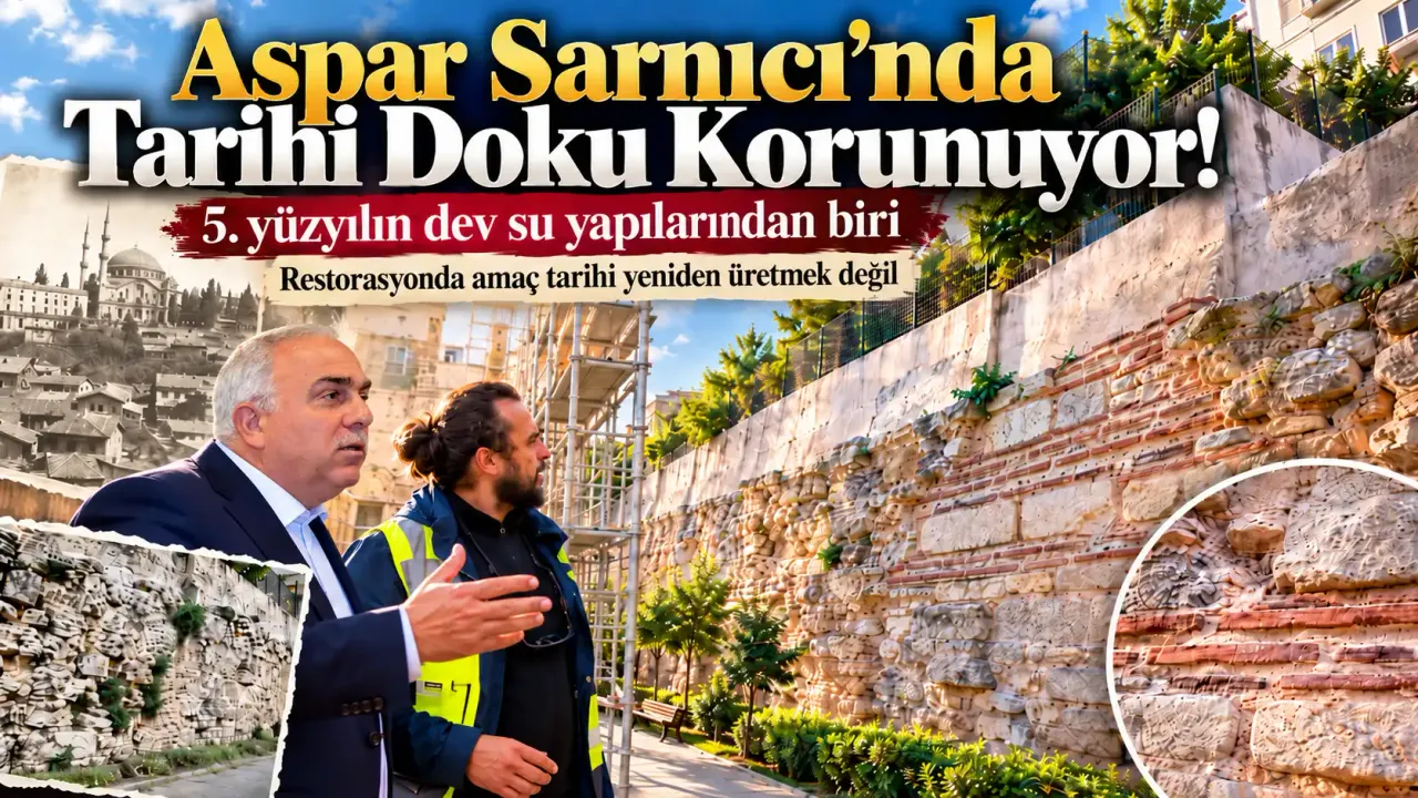 Aspar Sarnıcı’nda Tarihi Doku Korunuyor