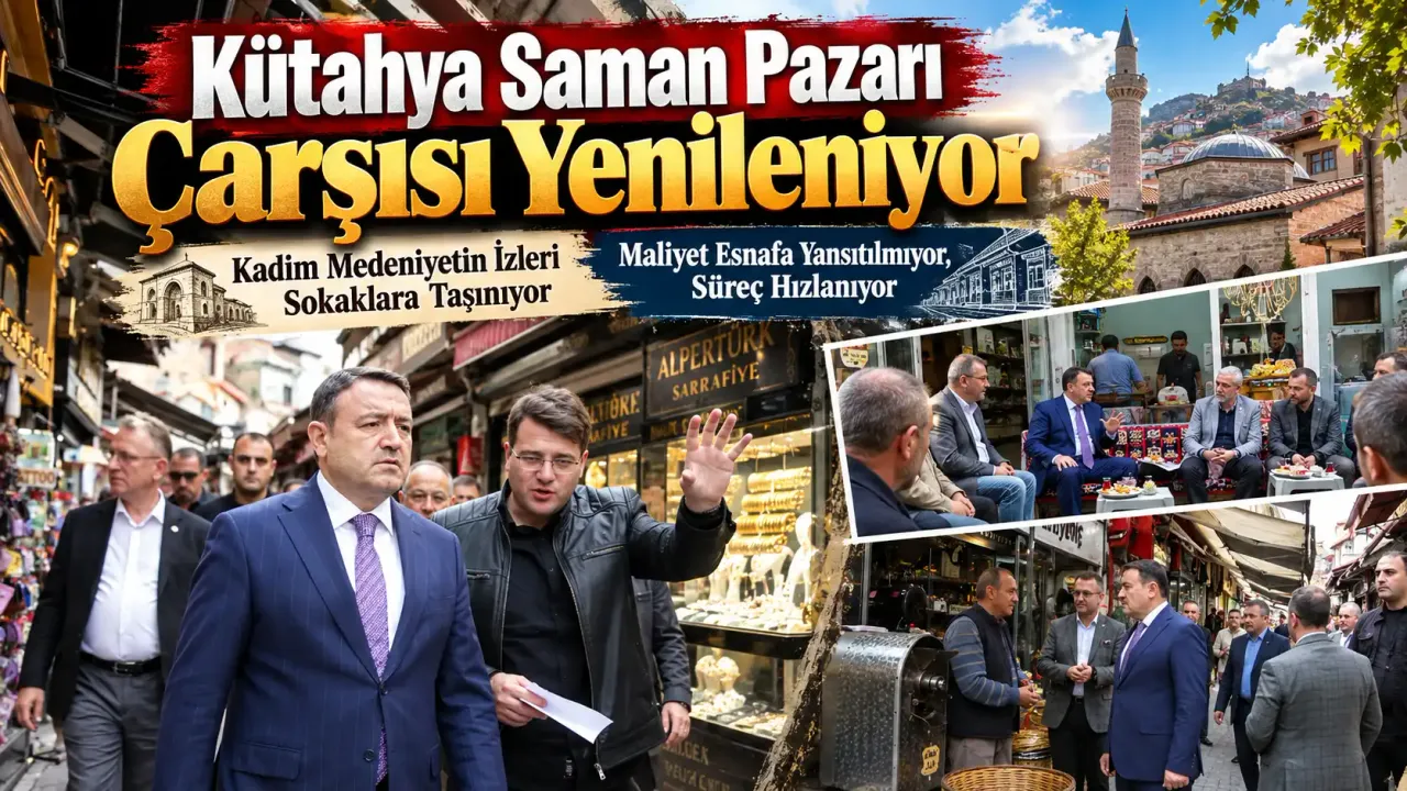 Kütahya Saman Pazarı Çarşısı Yenileniyor