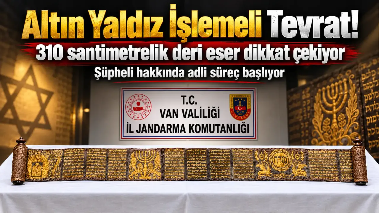 Altın yaldız işlemeli Tevrat ele geçirildi
