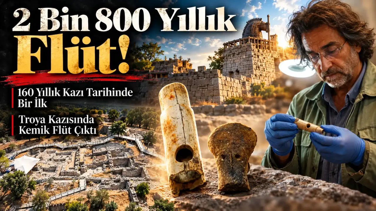 Troya'da 2 Bin 800 Yıllık Flüt Bulundu!
