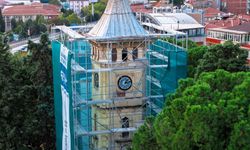 Kent tarihine ışık tutan 125 yıllık saat kulesinde çalışma
