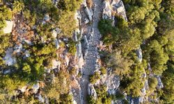 Tarihi Kervan Yolu rotası dron ile görüntülendi