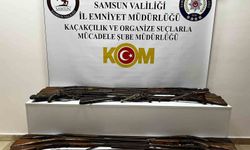 Samsun'da tarihi silah operasyonu: Osmanlı dönemine ait 24 silah ele geçirildi