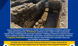 Melikgazi Medresesi kazısı için yaya yolu kapatılıyor