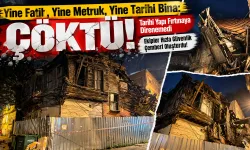 Fatih'te Metruk Tarihi Bina Kısmen Çöktü