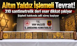 Altın yaldız işlemeli Tevrat ele geçirildi