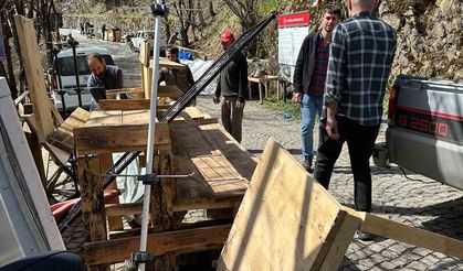 Sümela'da Seyyar Tezgahlar Kaldırıldı