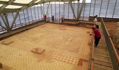 Restorasyon sonrası ’Cennet Bahçesi’ mozaiği ziyarete açıldı