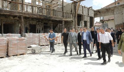 Tarihi Emet Hanı’nda restorasyon çalışmaları devam ediyor