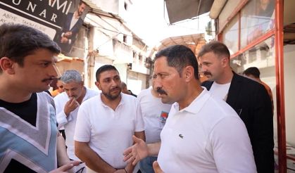 Vali Masatlı, Tarihi Uzun Çarşı’daki çalışmaları inceledi