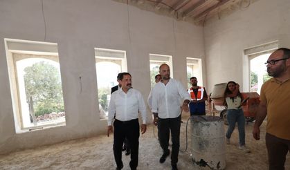Zarar gören tarihi valilik konutunda çalışmalar sürüyor