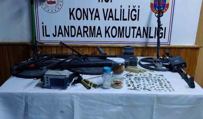 Konya'da jandarma ekiplerinden tarihi eser operasyonu