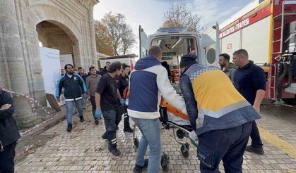 Selimiye Camii restorasyonunda düşen işçi yaralandı