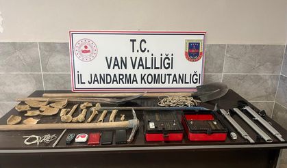 Van'da kaçak kazı yapan 5 kişi yakalandı