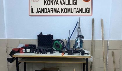 Kulu'da kaçak kazı yapan 8 kişi yakalandı