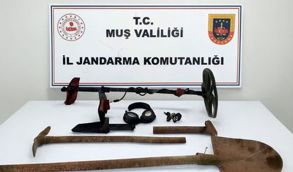Muş'ta sit alanında kaçak kazı yapan 3 kişi yakalandı