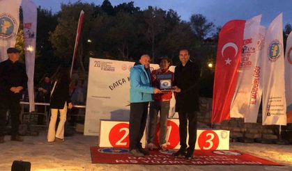 Datça Kış Yüzme Maratonu'nda ödüller sahiplerini buldu