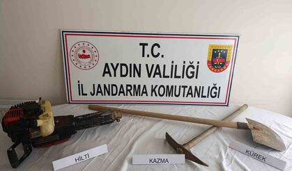 İzinsiz kazı yaptı, suçüstü yakalandı