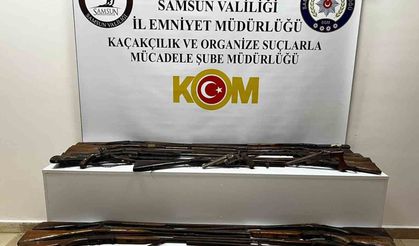Samsun'da tarihi silah operasyonu: Osmanlı dönemine ait 24 silah ele geçirildi