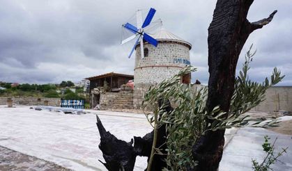 Tarihi yel değirmeni yeniden rüzgarla buluştu