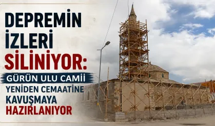 Tarihi Gürün Ulu Camiinde Restorasyon Devam Ediyor