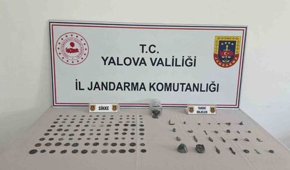 Yalova'da tarihi eser operasyonu: 256 parça ele geçirildi