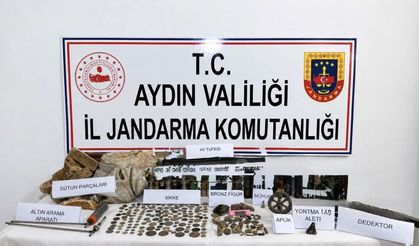 Karacasu'da tarihi eser operasyonu: 157 sikke ele geçirildi