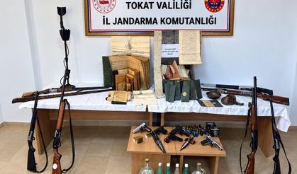 Tokat'ta tarihi eser ve silah kaçakçılığı operasyonu: 6 gözaltı