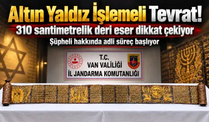 Altın yaldız işlemeli Tevrat ele geçirildi