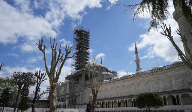 Sultanahmet Cami’nde Restorasyon Sürüyor