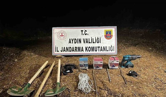 Didim’de kaçak kazı operasyonu: 4 şüpheli suçüstü yakalandı