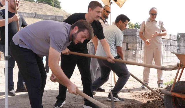 Konuralp 'te restorasyon öncesi son hazırlıklar yapılıyor