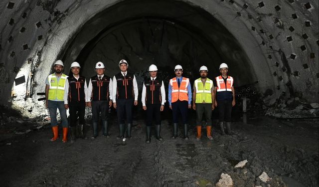 Çirişli Tüneli'nde kazı ve destek çalışmalarında yüzde 60, nihai beton çalışmalarında ise yüzde 49 seviyesine ulaşıldı