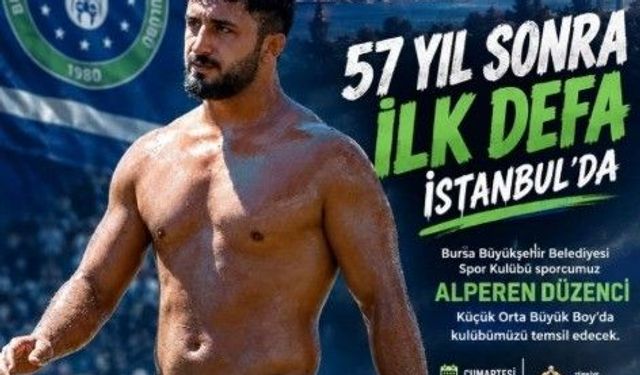 Büyükşehir güreşçisi tarihi er meydanında