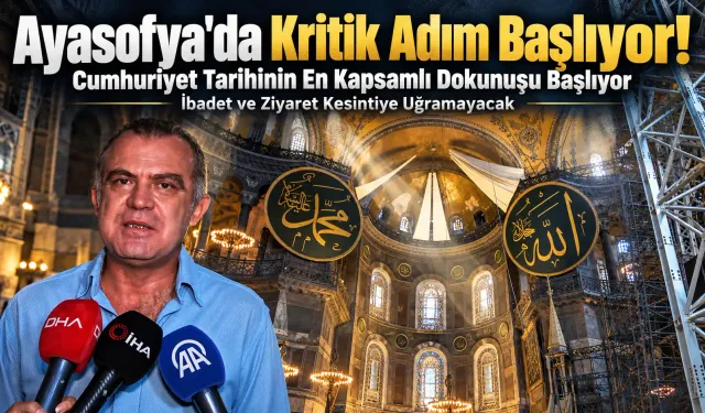 Ayasofya Camisi Doğu Kubbesi Yenileniyor