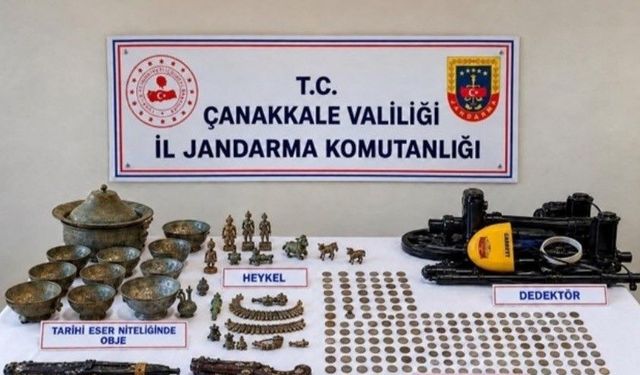 Çanakkale'de tarihi eser kaçakçılığına jandarma müdahalesi