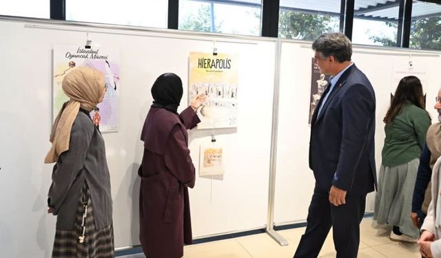 Kartepe'de genç tasarımcıların 'Anadolu Müzeleri' sergisi açıldı