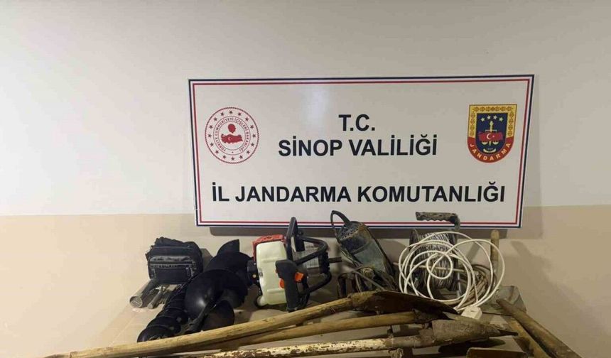 Sinop’ta kaçak kazıya suçüstü: 8 kişi yakalandı