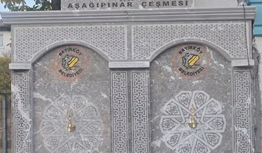 Bayırköy'ün tarihi çeşmeleri yenilendi