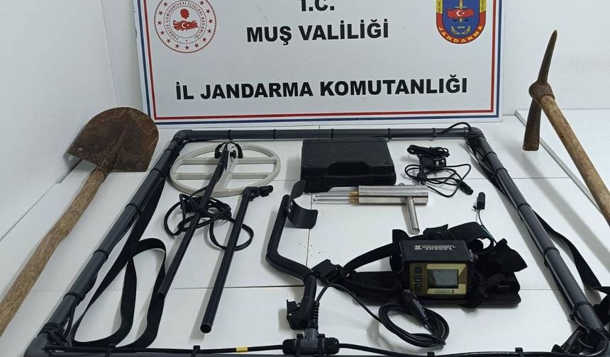Muş'ta kaçak kazı operasyonu: 4 şüpheli suçüstü yakalandı