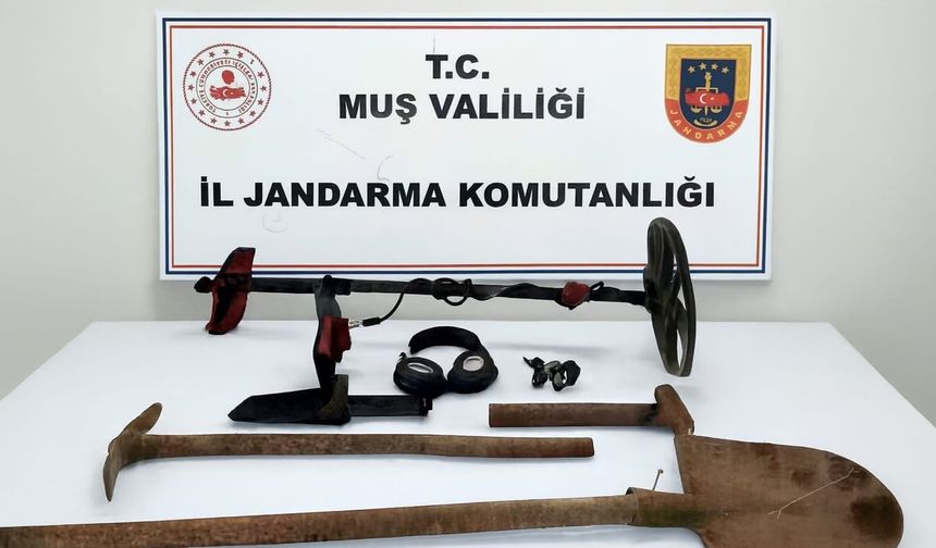 Muş'ta sit alanında kaçak kazı yapan 3 kişi yakalandı