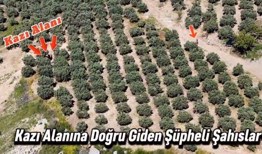 Osmaniye'de kaçak kazı yapan 6 kişi dronla yakalandı