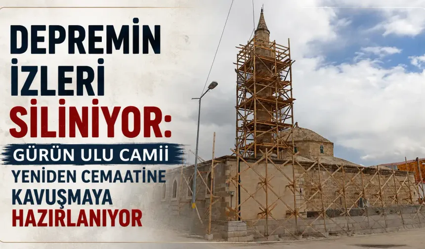 Tarihi Gürün Ulu Camiinde Restorasyon Devam Ediyor