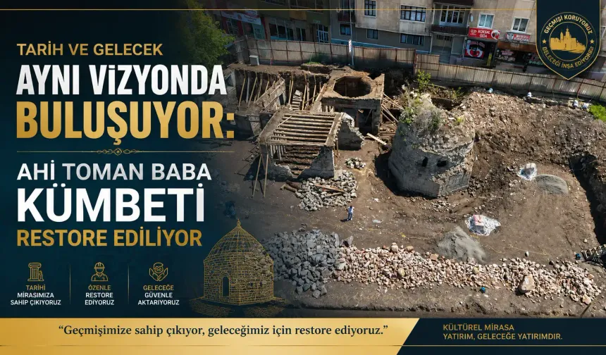 Ahi Toman Baba Kümbeti restore ediliyor